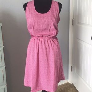 Pink polka dot dress